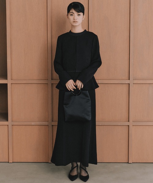 kaene（カエン）の「シフォンドッキングマーメイドワンピース / 101163［ブラック：ブラックフォーマル対応］冠婚葬祭 礼服 喪服 入学式 卒業式 七五三 お宮参り（ドレス・レディース・ブラック・S/M/L）」の8枚目の写真