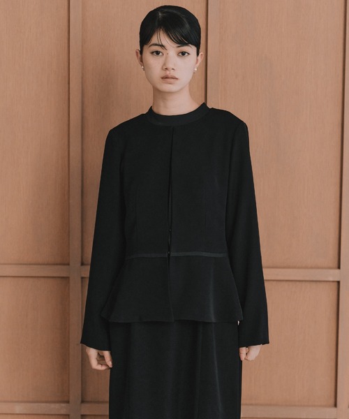 kaene（カエン）の「シフォンドッキングマーメイドワンピース / 101163［ブラック：ブラックフォーマル対応］冠婚葬祭 礼服 喪服 入学式 卒業式 七五三 お宮参り（ドレス・レディース・ブラック・S/M/L）」の10枚目の写真