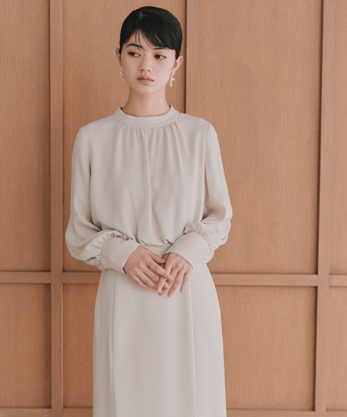 kaene（カエン）の「シフォンドッキングマーメイドワンピース / 101163［ブラック：ブラックフォーマル対応］冠婚葬祭 礼服 喪服 入学式 卒業式 七五三 お宮参り（ドレス・レディース・ブラック・S/M/L）」の14枚目の写真