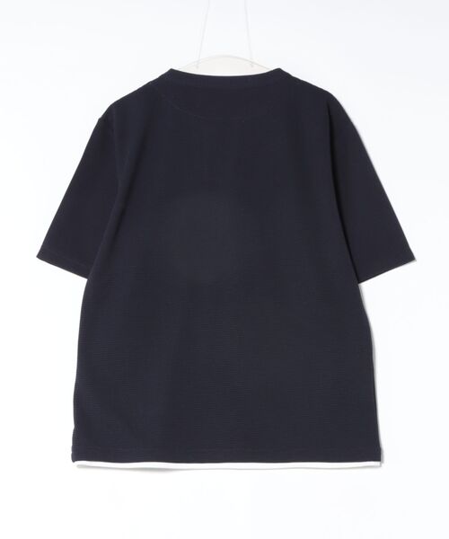 UNION STATION（ユニオンステーション）の「ミニワッフルキーネックレイヤードTシャツ（Tシャツ/カットソー・メンズ・チャコールグレー/ネイビー/ブルー/グレー/カーキ・L/M/LL）」の15枚目の写真