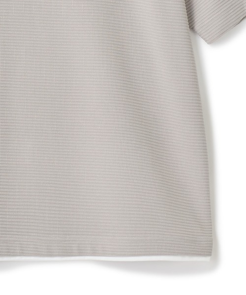 UNION STATION（ユニオンステーション）の「ミニワッフルキーネックレイヤードTシャツ（Tシャツ/カットソー・メンズ・チャコールグレー/ネイビー/ブルー/グレー/カーキ・L/M/LL）」の11枚目の写真
