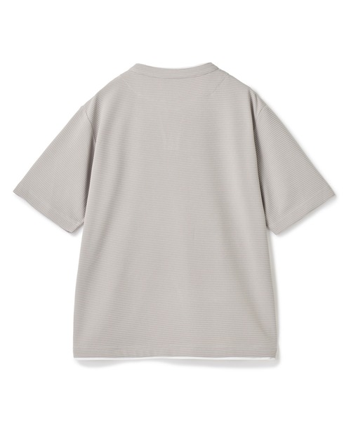 UNION STATION（ユニオンステーション）の「ミニワッフルキーネックレイヤードTシャツ（Tシャツ/カットソー・メンズ・チャコールグレー/ネイビー/ブルー/グレー/カーキ・L/M/LL）」の13枚目の写真