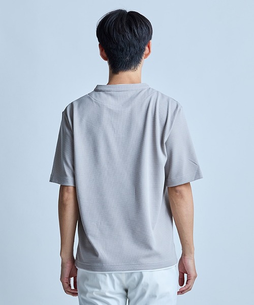 UNION STATION（ユニオンステーション）の「ミニワッフルキーネックレイヤードTシャツ（Tシャツ/カットソー・メンズ・チャコールグレー/ネイビー/ブルー/グレー/カーキ・L/M/LL）」の20枚目の写真