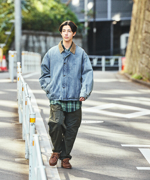 NAUTICA(ノーティカ)の「NAUTICA/ノーティカ 襟コーデュロイ デニム ワークジャケット/デニムブルゾン(デニムジャケット・メンズ・チャコールグレー/ブルー・MEDIUM/X-LARGE/LARGE)」の3枚目の写真