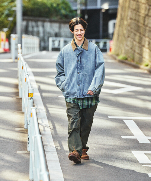 NAUTICA(ノーティカ)の「NAUTICA/ノーティカ 襟コーデュロイ デニム ワークジャケット/デニムブルゾン(デニムジャケット・メンズ・チャコールグレー/ブルー・MEDIUM/X-LARGE/LARGE)」の4枚目の写真