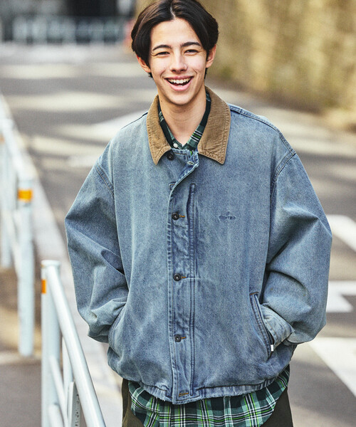 NAUTICA(ノーティカ)の「NAUTICA/ノーティカ 襟コーデュロイ デニム ワークジャケット/デニムブルゾン(デニムジャケット・メンズ・チャコールグレー/ブルー・MEDIUM/X-LARGE/LARGE)」の7枚目の写真