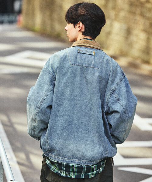 NAUTICA(ノーティカ)の「NAUTICA/ノーティカ 襟コーデュロイ デニム ワークジャケット/デニムブルゾン(デニムジャケット・メンズ・チャコールグレー/ブルー・MEDIUM/X-LARGE/LARGE)」の9枚目の写真