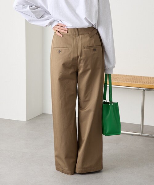 RIVE DROITE（リヴドロワ）の「予約【A・MONN(アモン)】スムースワイドパンツ（その他パンツ・レディース・ベージュ/ブラウン・38/36）」の10枚目の写真