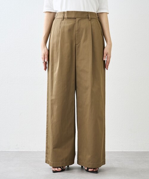 RIVE DROITE（リヴドロワ）の「予約【A・MONN(アモン)】スムースワイドパンツ（その他パンツ・レディース・ベージュ/ブラウン・38/36）」の14枚目の写真