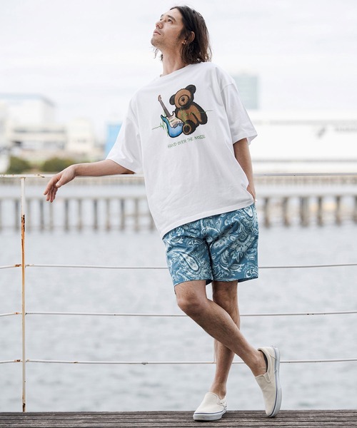 CAMBIO(カンビオ)の「mp14673-Lightweight Fabric Classic Paisley Short Pants ショートパンツ(CAM26SS-004)(その他パンツ・メンズ・ブラック/ブルー/チャコール・L/M/S)」の7枚目の写真