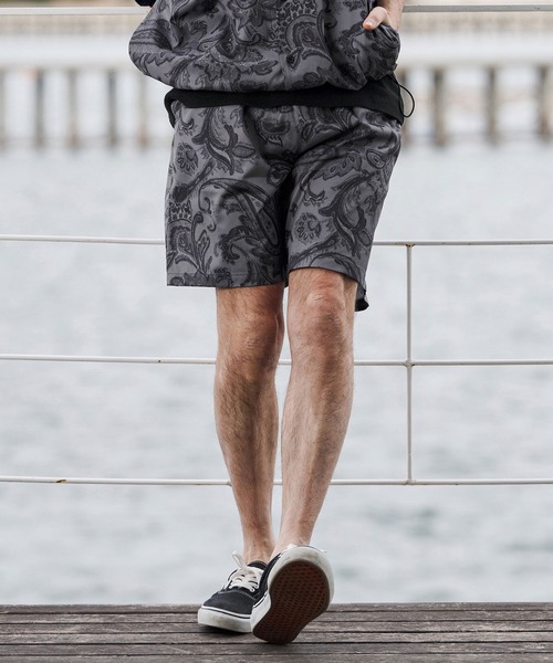 CAMBIO(カンビオ)の「mp14673-Lightweight Fabric Classic Paisley Short Pants ショートパンツ(CAM26SS-004)(その他パンツ・メンズ・ブラック/ブルー/チャコール・L/M/S)」の11枚目の写真