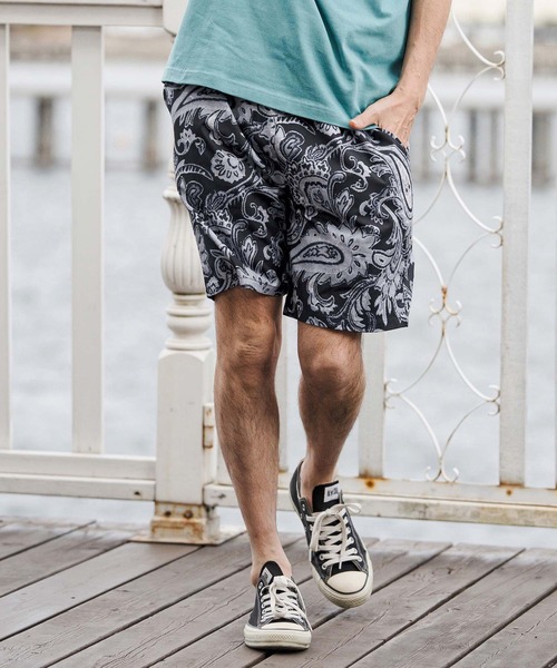 CAMBIO(カンビオ)の「mp14673-Lightweight Fabric Classic Paisley Short Pants ショートパンツ(CAM26SS-004)(その他パンツ・メンズ・ブラック/ブルー/チャコール・L/M/S)」の18枚目の写真