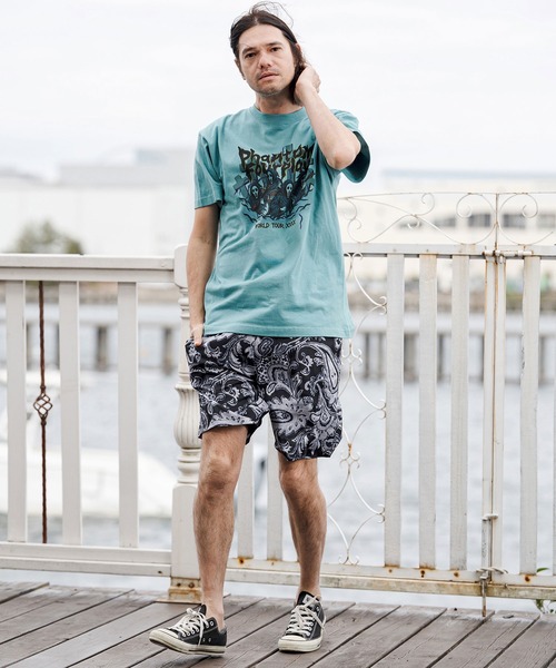 CAMBIO(カンビオ)の「mp14673-Lightweight Fabric Classic Paisley Short Pants ショートパンツ(CAM26SS-004)(その他パンツ・メンズ・ブラック/ブルー/チャコール・L/M/S)」の20枚目の写真