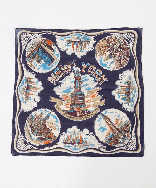 BINDU（ビンドゥー）の「【BINDU】バンダナ-NY（バンダナ/スカーフ・レディース・ネイビー・FREE）」の7枚目の写真