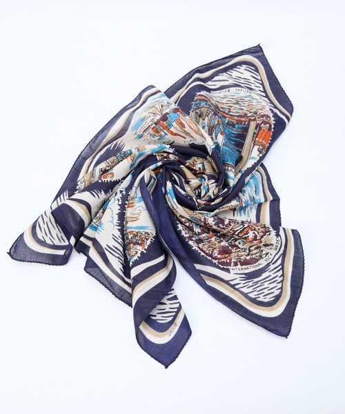 BINDU（ビンドゥー）の「【BINDU】バンダナ-NY（バンダナ/スカーフ・レディース・ネイビー・FREE）」の8枚目の写真