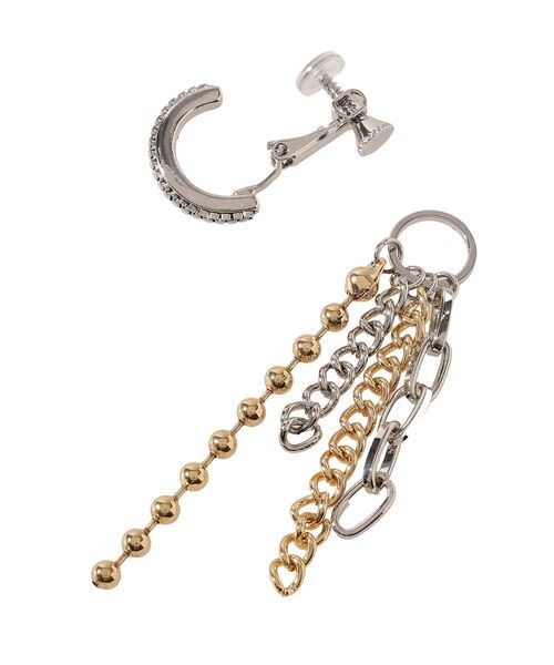 YECCA VECCA（イェッカヴェッカ）の「チェーンフリンジイヤリング（イヤリング・レディース・シルバー/ゴールド・FREE）」の9枚目の写真