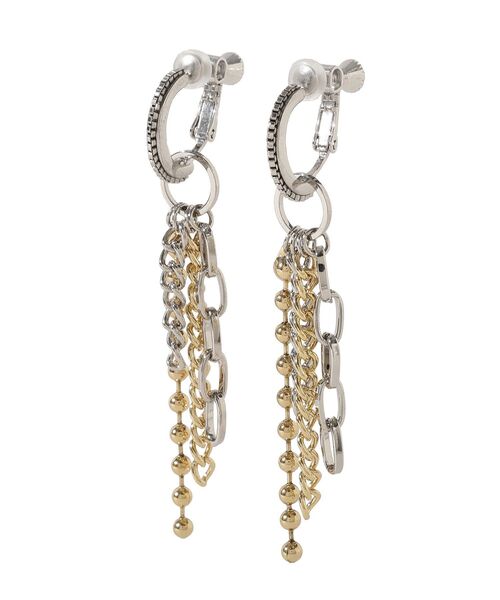 YECCA VECCA（イェッカヴェッカ）の「チェーンフリンジイヤリング（イヤリング・レディース・シルバー/ゴールド・FREE）」の10枚目の写真