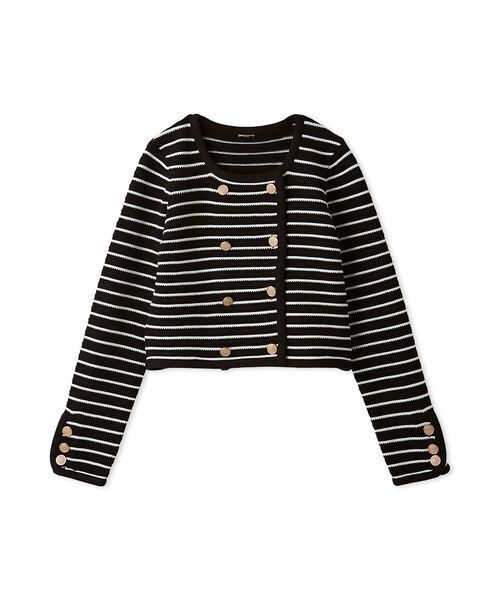 SNIDEL（スナイデル）の「クロシェライクカーディガン（カーディガン/ボレロ・レディース・ネイビー/アイボリー/その他・F）」の4枚目の写真