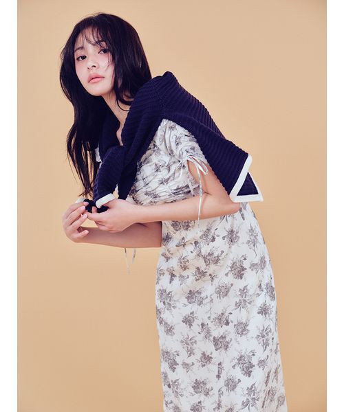 SNIDEL（スナイデル）の「クロシェライクカーディガン（カーディガン/ボレロ・レディース・ネイビー/アイボリー/その他・F）」の5枚目の写真