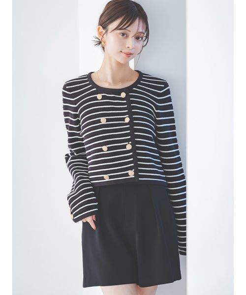 SNIDEL（スナイデル）の「クロシェライクカーディガン（カーディガン/ボレロ・レディース・ネイビー/アイボリー/その他・F）」の7枚目の写真