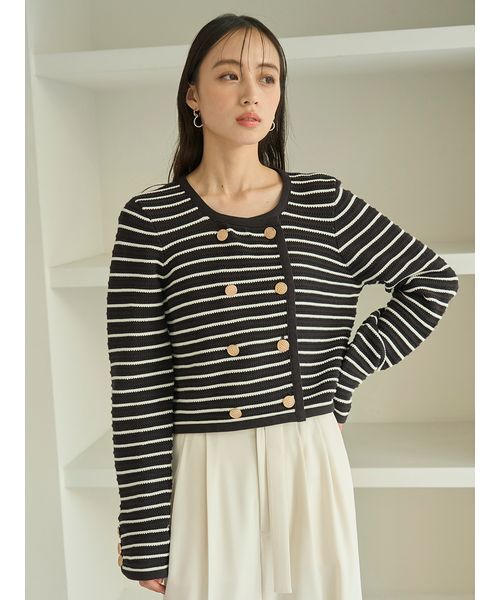 SNIDEL（スナイデル）の「クロシェライクカーディガン（カーディガン/ボレロ・レディース・ネイビー/アイボリー/その他・F）」の11枚目の写真