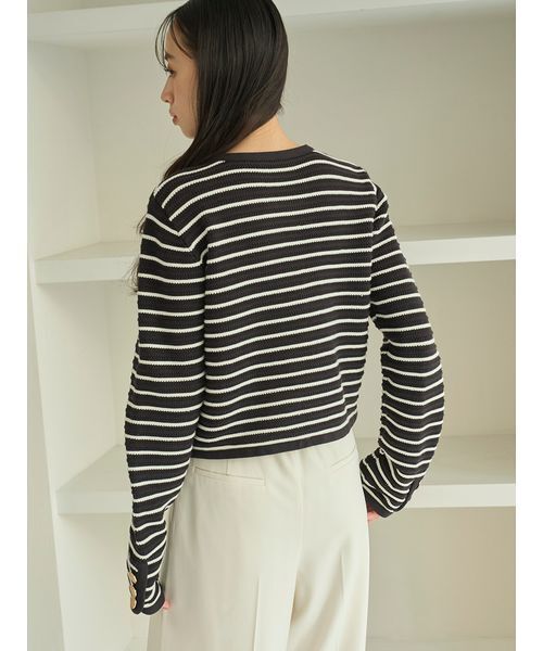 SNIDEL（スナイデル）の「クロシェライクカーディガン（カーディガン/ボレロ・レディース・ネイビー/アイボリー/その他・F）」の12枚目の写真