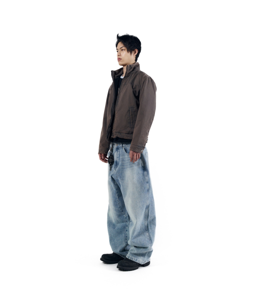 AAKAM(アーカム)の「Stitched Baggy Denim Pants (Blue)(デニムパンツ・レディース・その他・1/2)」の13枚目の写真