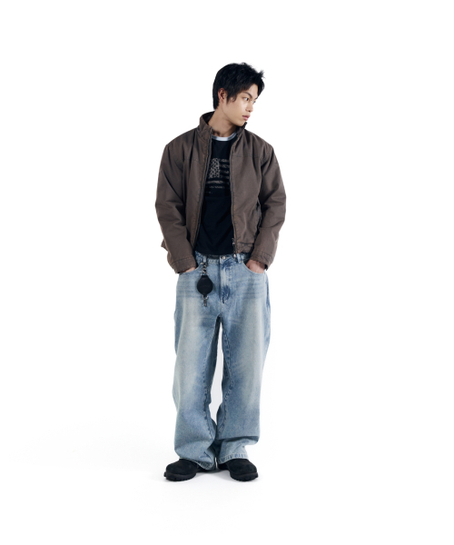 AAKAM(アーカム)の「Stitched Baggy Denim Pants (Blue)(デニムパンツ・レディース・その他・1/2)」の15枚目の写真