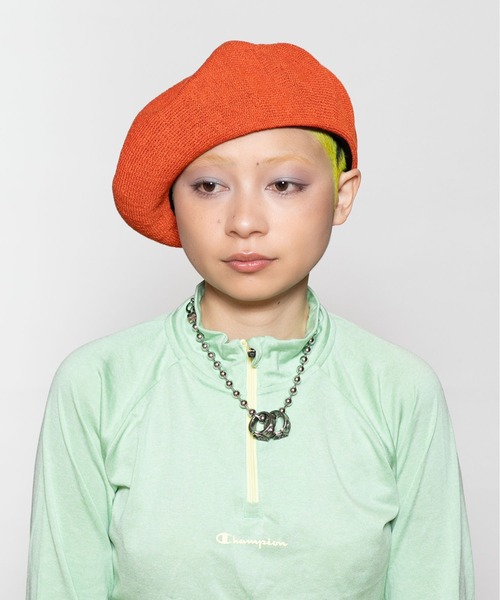 CA4LA(カシラ)の「TERRA LI(ハンチング/ベレー帽・レディース・ピンク/ライトグリーン/オレンジ/ネイビー・ONESIZE)」の12枚目の写真