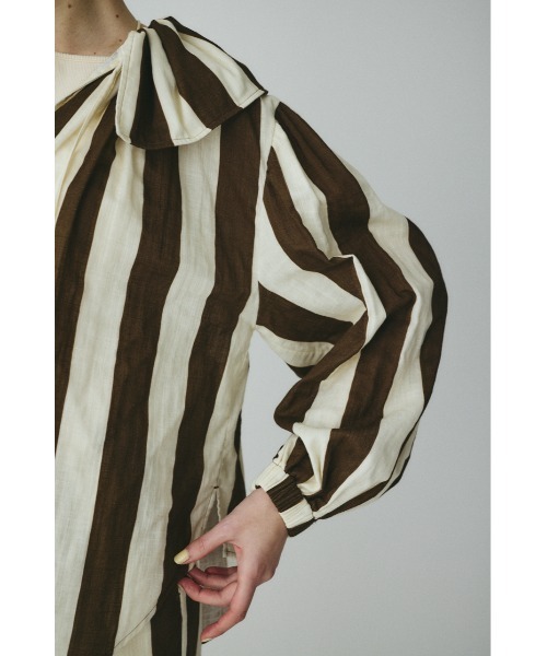 HeRIN.CYE(ヘリンドットサイ)の「Stripe gauze blouse ストライプガーゼブラウス(シャツ/ブラウス・レディース・ブルー系その他3/ブラウン系その他・FREE)」の9枚目の写真