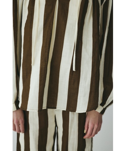 HeRIN.CYE(ヘリンドットサイ)の「Stripe gauze blouse ストライプガーゼブラウス(シャツ/ブラウス・レディース・ブルー系その他3/ブラウン系その他・FREE)」の11枚目の写真