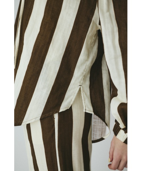 HeRIN.CYE(ヘリンドットサイ)の「Stripe gauze blouse ストライプガーゼブラウス(シャツ/ブラウス・レディース・ブルー系その他3/ブラウン系その他・FREE)」の12枚目の写真