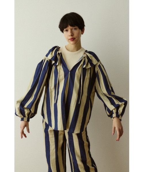 HeRIN.CYE(ヘリンドットサイ)の「Stripe gauze blouse ストライプガーゼブラウス(シャツ/ブラウス・レディース・ブルー系その他3/ブラウン系その他・FREE)」の15枚目の写真