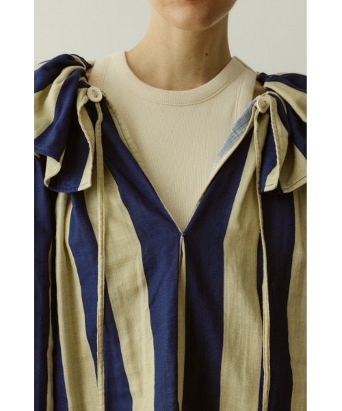 HeRIN.CYE(ヘリンドットサイ)の「Stripe gauze blouse ストライプガーゼブラウス(シャツ/ブラウス・レディース・ブルー系その他3/ブラウン系その他・FREE)」の18枚目の写真