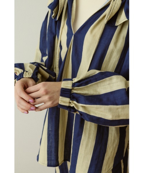 HeRIN.CYE(ヘリンドットサイ)の「Stripe gauze blouse ストライプガーゼブラウス(シャツ/ブラウス・レディース・ブルー系その他3/ブラウン系その他・FREE)」の21枚目の写真