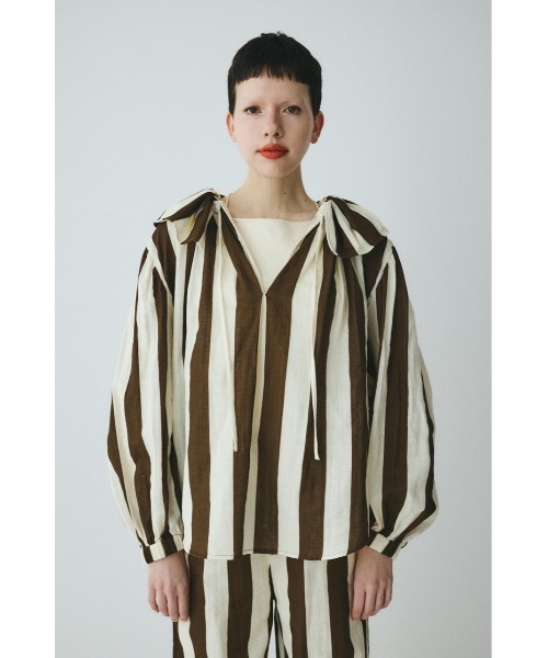 HeRIN.CYE(ヘリンドットサイ)の「Stripe gauze blouse ストライプガーゼブラウス(シャツ/ブラウス・レディース・ブルー系その他3/ブラウン系その他・FREE)」の22枚目の写真