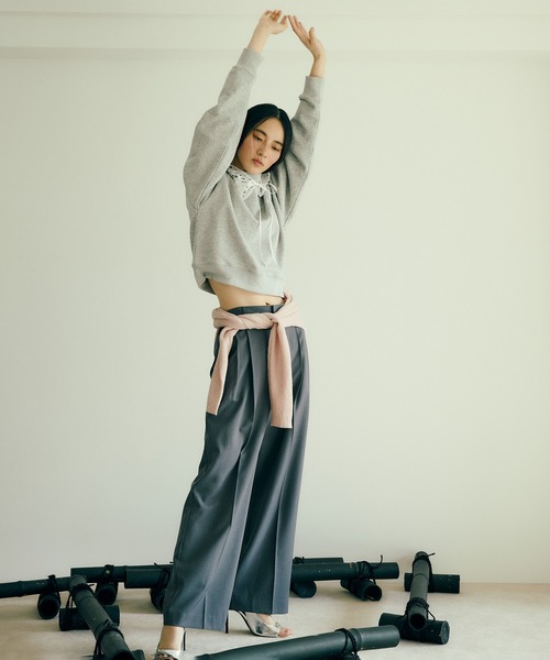 POLO BCS（ポロ ビーシーエス）の「【POLO BCS】オフショルスウェットトップス/WEB限定カラー（スウェット・レディース・ピンク/ネイビー/ライトグレー/キナリ・FREE）」の15枚目の写真