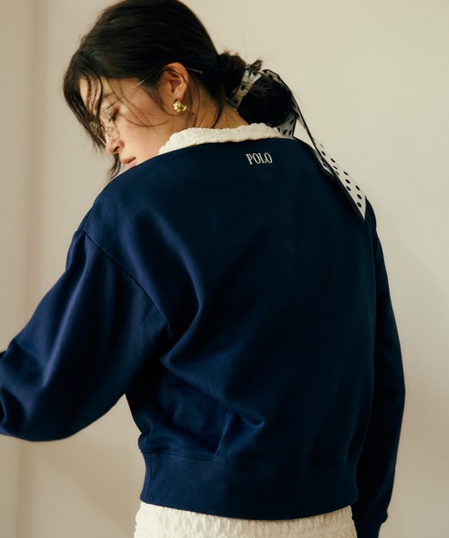 POLO BCS（ポロ ビーシーエス）の「【POLO BCS】オフショルスウェットトップス/WEB限定カラー（スウェット・レディース・ピンク/ネイビー/ライトグレー/キナリ・FREE）」の5枚目の写真