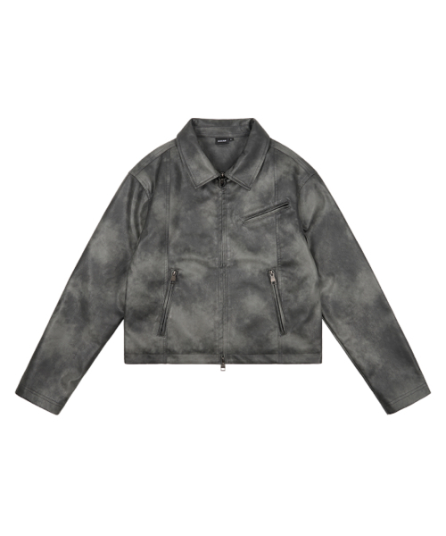 AAKAM(アーカム)の「Salt Washed Leather Jacket (Black)(ライダースジャケット・レディース・その他・1/2)」の1枚目の写真
