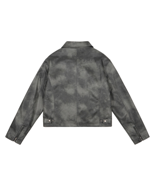AAKAM(アーカム)の「Salt Washed Leather Jacket (Black)(ライダースジャケット・レディース・その他・1/2)」の2枚目の写真