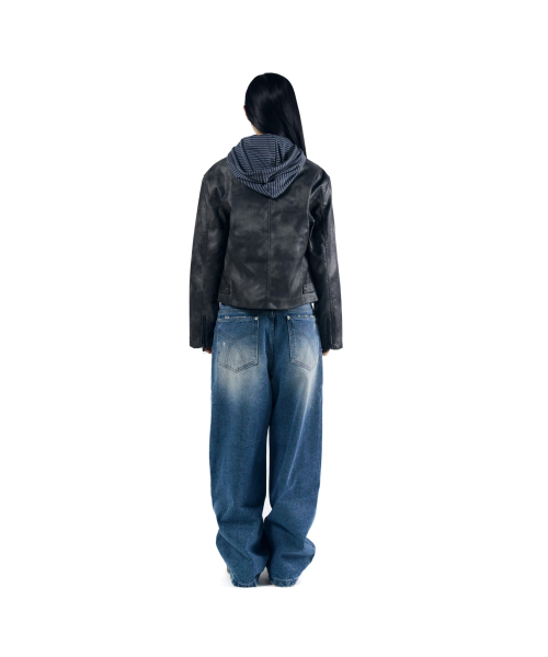 AAKAM(アーカム)の「Salt Washed Leather Jacket (Black)(ライダースジャケット・レディース・その他・1/2)」の6枚目の写真