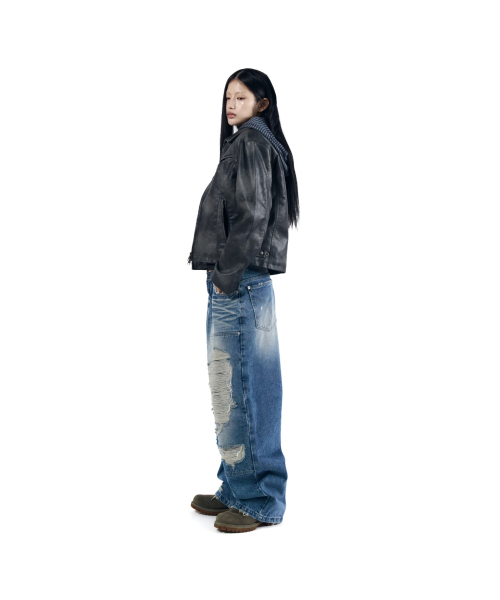 AAKAM(アーカム)の「Salt Washed Leather Jacket (Black)(ライダースジャケット・レディース・その他・1/2)」の8枚目の写真