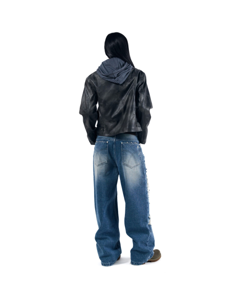AAKAM(アーカム)の「Salt Washed Leather Jacket (Black)(ライダースジャケット・レディース・その他・1/2)」の9枚目の写真