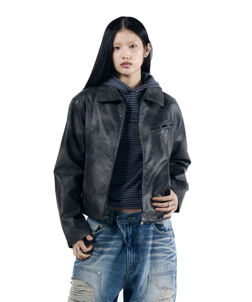 AAKAM(アーカム)の「Salt Washed Leather Jacket (Black)(ライダースジャケット・レディース・その他・1/2)」の10枚目の写真
