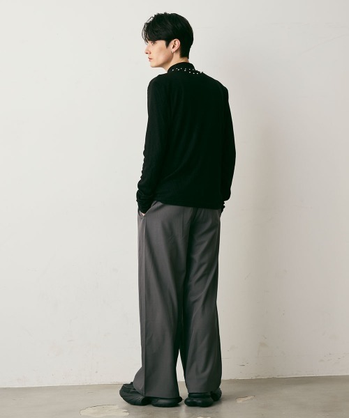Shoowtime(ショウタイム)の「Drape Semi-Wide Tuck Slacks / ドレープセミワイドタックスラックス(スラックス・メンズ・チャコールグレー/ブラック・X-LARGE/LARGE/MEDIUM)」の17枚目の写真