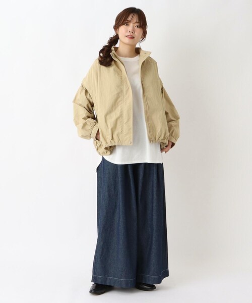 one'sterrace(ワンズテラス)の「撥水ナイロンアウター(ブルゾン・レディース・キャメル/カーキ系5・02)」の15枚目の写真