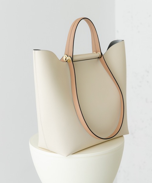 RODE SKO（ロデスコ）の「2ハンドルデザイントートバッグ（ショルダーバッグ・レディース・イエロー/アイボリー/ブラック・ONE）」の4枚目の写真