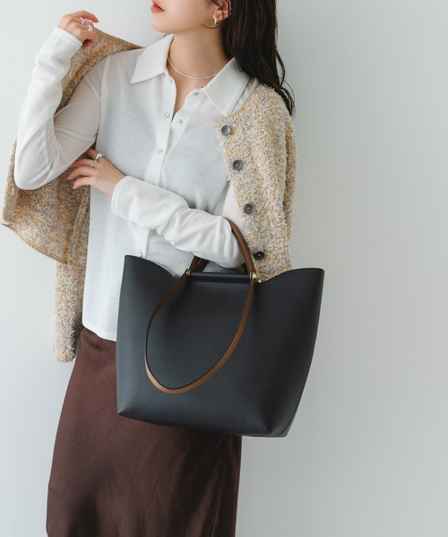 RODE SKO（ロデスコ）の「2ハンドルデザイントートバッグ（ショルダーバッグ・レディース・イエロー/アイボリー/ブラック・ONE）」の12枚目の写真