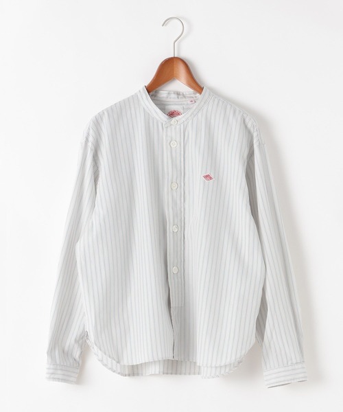 DANTON(ダントン)の「【DANTON(ダントン)】バンドカラーシャツ(シャツ/ブラウス・レディース・グレー/ブルー・FREE)」の2枚目の写真