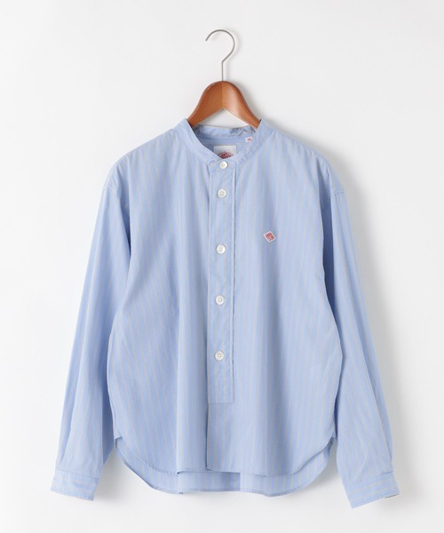 DANTON(ダントン)の「【DANTON(ダントン)】バンドカラーシャツ(シャツ/ブラウス・レディース・グレー/ブルー・FREE)」の1枚目の写真